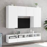 TV Wall Cabinet White 80x30x30 cm Engineered Wood - Top-Down View