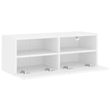 TV Wall Cabinet White 80x30x30 cm Engineered Wood - Close-Up Angle