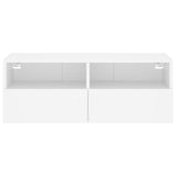 TV Wall Cabinet White 80x30x30 cm Engineered Wood - Low Angle