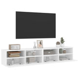 TV Wall Cabinets 2 pcs White 80x30x30 cm Engineered Wood - Rear View