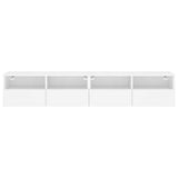 TV Wall Cabinets 2 pcs White 80x30x30 cm Engineered Wood