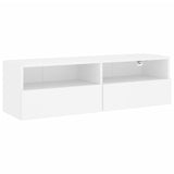 TV Wall Cabinet White 100x30x30 cm Engineered Wood - Front View