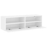 TV Wall Cabinet White 100x30x30 cm Engineered Wood - Rear View
