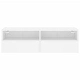 TV Wall Cabinet White 100x30x30 cm Engineered Wood - Close-Up Angle