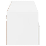 TV Wall Cabinet White 100x30x30 cm Engineered Wood - Low Angle