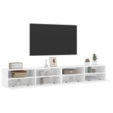 TV Wall Cabinets 2 pcs White 100x30x30 cm Engineered Wood - 45-Degree Angle