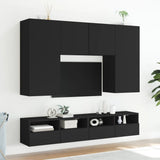 TV Wall Cabinet Black 100x30x30 cm Engineered Wood - Top-Down View