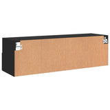 TV Wall Cabinet Black 100x30x30 cm Engineered Wood