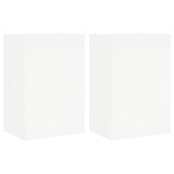 TV Wall Cabinets 2 pcs White 40.5x30x60 cm Engineered Wood