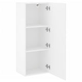 TV Wall Cabinet White 40.5x30x102 cm Engineered Wood - Rear View