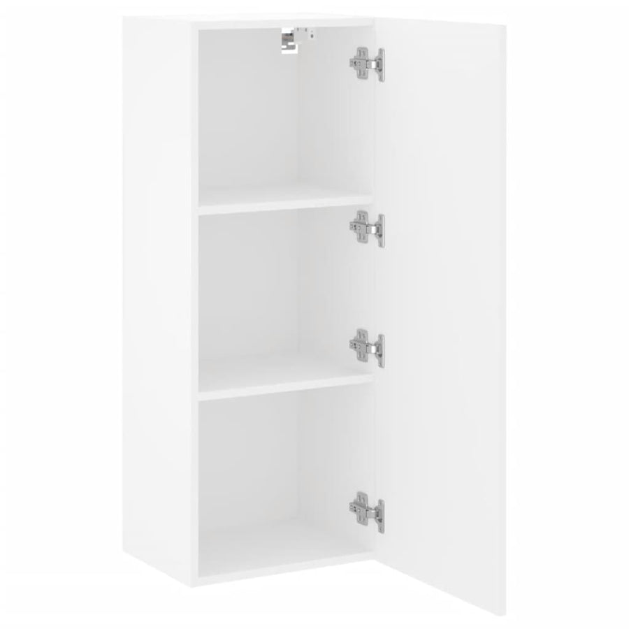 TV Wall Cabinet White 40.5x30x102 cm Engineered Wood