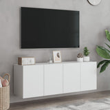 TV Cabinets Wall-mounted 2 pcs White 60x30x41 cm - Top-Down View