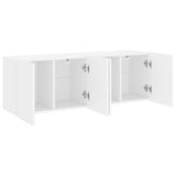 TV Cabinets Wall-mounted 2 pcs White 60x30x41 cm - Rear View