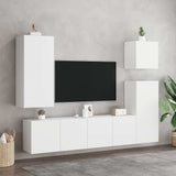 TV Cabinets Wall-mounted 2 pcs White 80x30x41 cm - Side View