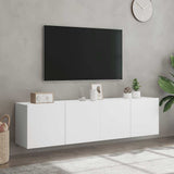 TV Cabinets Wall-mounted 2 pcs White 80x30x41 cm - Top-Down View