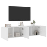 TV Cabinets Wall-mounted 2 pcs White 80x30x41 cm - 45-Degree Angle