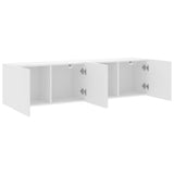 TV Cabinets Wall-mounted 2 pcs White 80x30x41 cm - Rear View