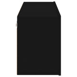 TV Cabinet Wall-mounted Black 100x30x41 cm - Close-Up Angle