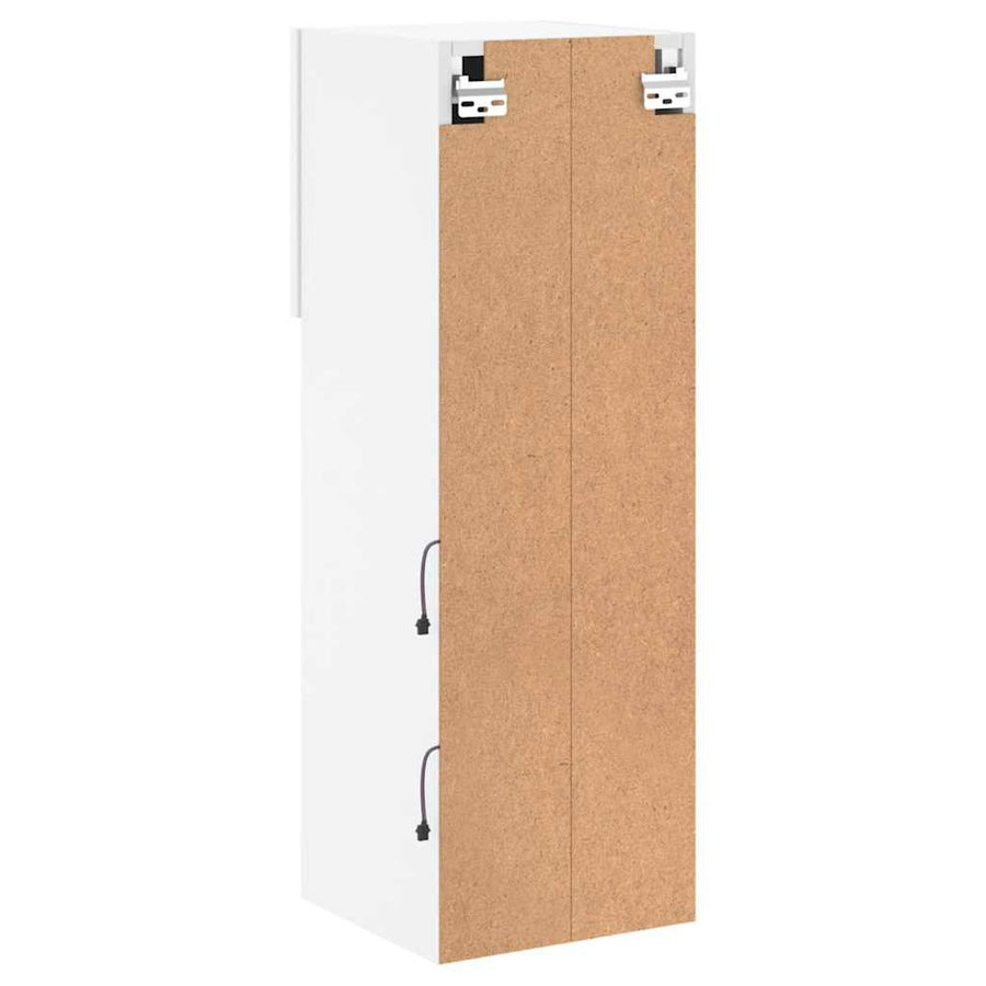 TV Cabinets with LED Lights 2 pcs White 30.5x30x90 cm