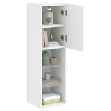 TV Cabinet with LED Lights White 30.5x30x102 cm - Rear View