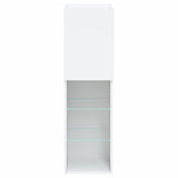 TV Cabinet with LED Lights White 30.5x30x102 cm