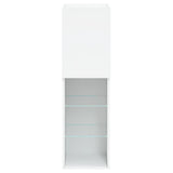 TV Cabinets with LED Lights 2 pcs White 30.5x30x102 cm