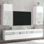 TV Cabinets with LED Lights 2 pcs White 40.5x30x90 cm