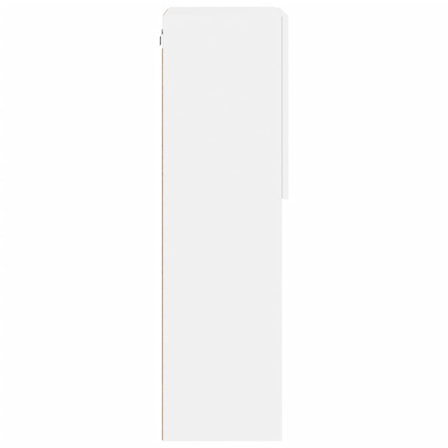 TV Cabinet with LED Lights White 40.5x30x102 cm