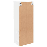 TV Cabinet with LED Lights White 40.5x30x102 cm