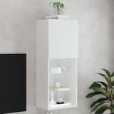 TV Cabinet with LED Lights White 40.5x30x102 cm