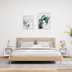 LED Wall Bedside Cabinet 2 pcs White 40 x 28.5 x 40 cm