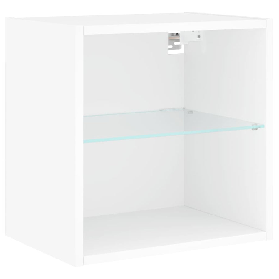 LED Wall Bedside Cabinet 2 pcs White 40 x 28.5 x 40 cm
