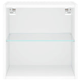 Bedside Cabinets with LED Lights Wall-mounted 2 pcs White - Extra Image