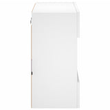 TV Wall Cabinet with LED Lights White 58.5x30x60.5 cm