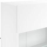 TV Wall Cabinet with LED Lights White 98.5x30x60.5 cm - Extra Image