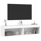 TV Cabinets with LED Lights 2 pcs White 60x30x30 cm - Rear View