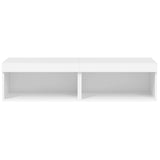 TV Cabinets with LED Lights 2 pcs White 60x30x30 cm - Low Angle