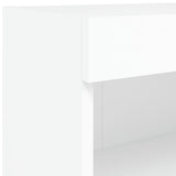 TV Cabinet with LED Lights White 80x30x30 cm
