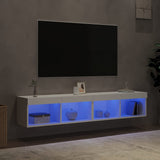 TV Cabinets with LED Lights 2 pcs White 80x30x30 cm - Top-Down View
