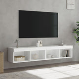 TV Cabinets with LED Lights 2 pcs White 80x30x30 cm - 45-Degree Angle