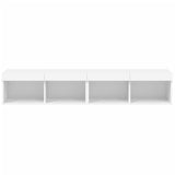 TV Cabinets with LED Lights 2 pcs White 80x30x30 cm
