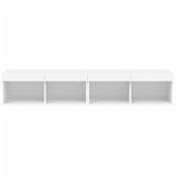TV Cabinets with LED Lights 2 pcs White 80x30x30 cm - Low Angle