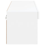 TV Cabinet with LED Lights White 100x30x30 cm