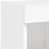 TV Cabinet with LED Lights White 100x30x30 cm