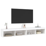 TV Cabinets with LED Lights 2 pcs White 100x30x30 cm - Rear View