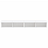 TV Cabinets with LED Lights 2 pcs White 100x30x30 cm - Low Angle