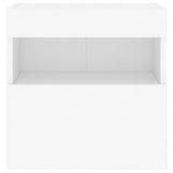 TV Wall Cabinets with LED Lights 2 pcs White 40x30x40 cm