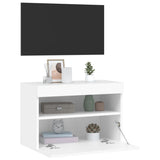 TV Wall Cabinet with LED Lights White 60x30x40 cm