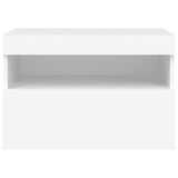 TV Wall Cabinet with LED Lights White 60x30x40 cm