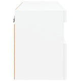 TV Wall Cabinet with LED Lights White 60x30x40 cm